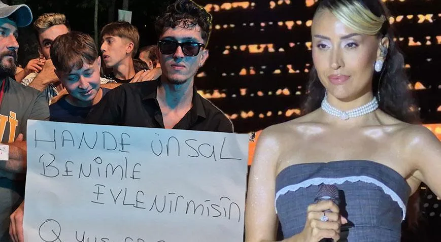 Hande Ünsal’a sahnede sürpriz evlilik teklifi! Ünlü sanatçıdan ilginç cevap